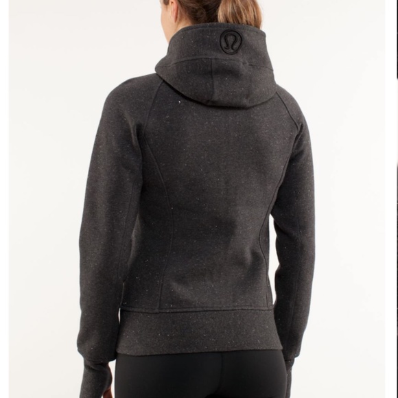 Lululemon Scuba Hoodie Heathered Black/Black Size 6 - Picture 2 of 5